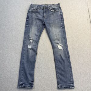 Buffalo David Bitton Jeans Mens 31x32 Ash X Distressed Basic Slim Stretch